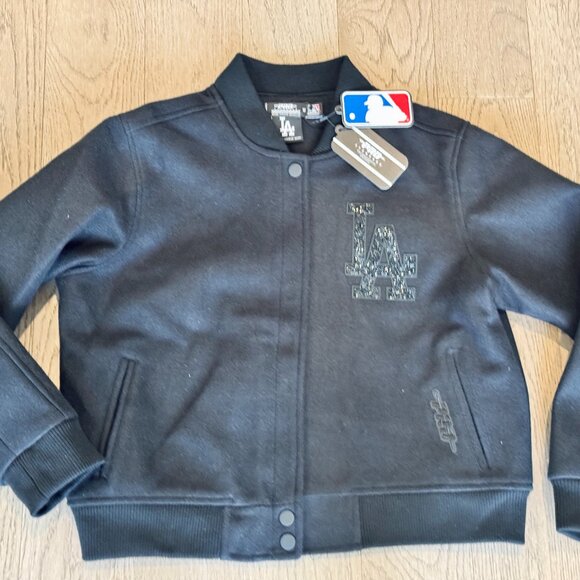 NWT Special Edition Los Angeles Dodgers Triple Black Wool Women's Varsity Jacket - Picture 1 of 7
